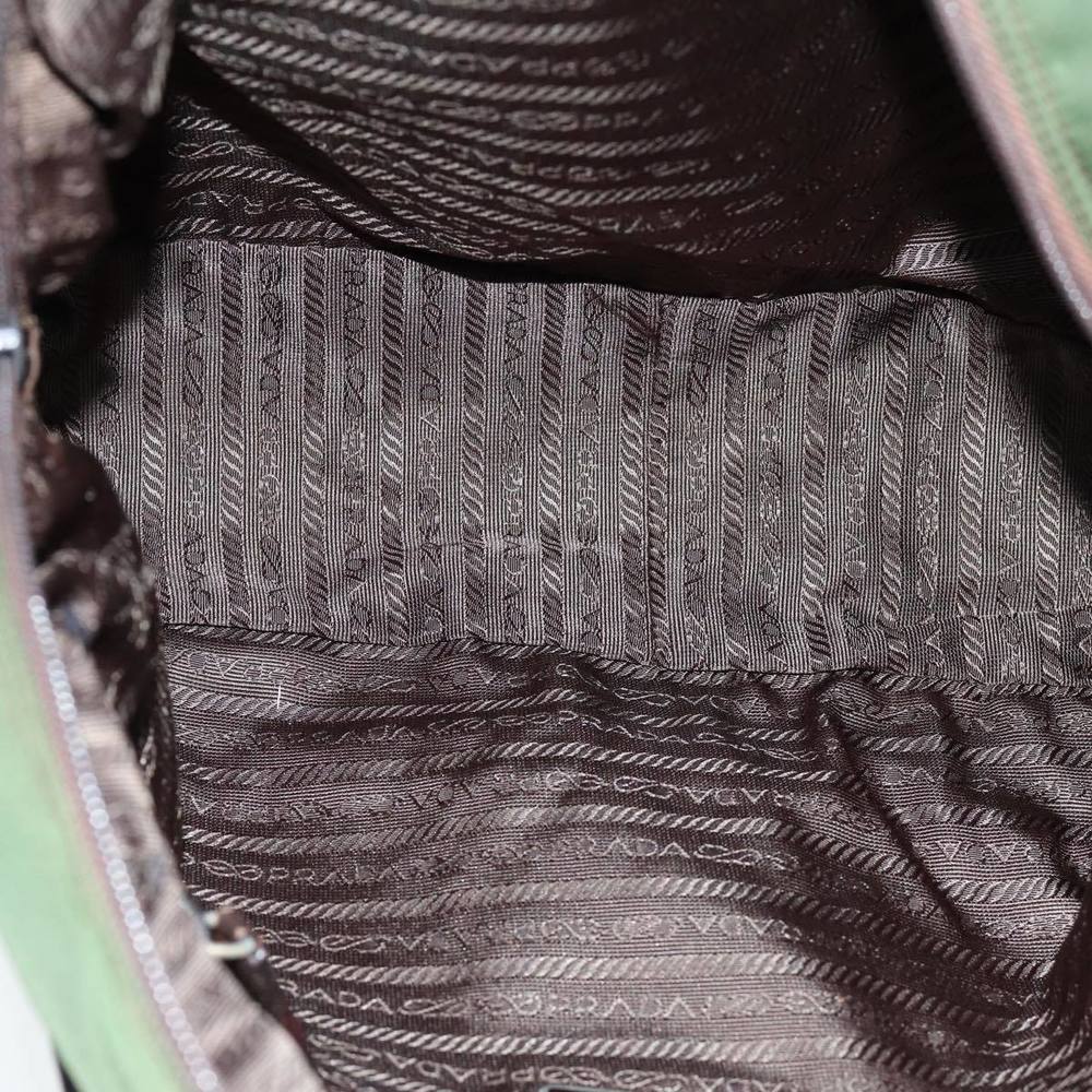 PRADA Hand Bag Nylon Khaki Auth ac2986 - Picture 10 of 16
